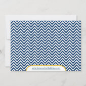 invitation de douche pour bébé chevron de la marin (Dos)