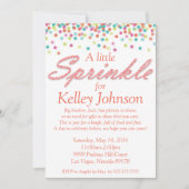 Invitation de douche pour bébé corail (Devant)