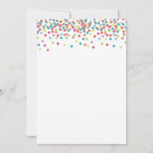 Invitation de douche pour bébé corail (Dos)