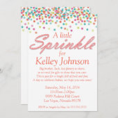 Invitation de douche pour bébé corail (Devant / Derrière)