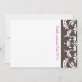 Invitation de douche pour bébé fille aux roses et (Dos)