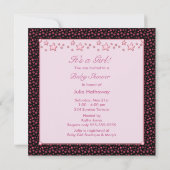 Invitation de douche pour bébé fille ethnique lune (Dos)