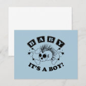 Invitation de douche pour bébé garçon (Devant / Derrière)