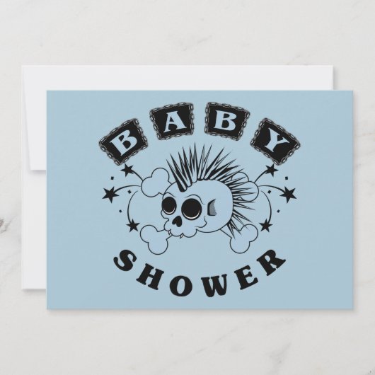 Invitation de douche pour bébé garçon (Devant)