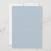 Invitation de douche pour bébé garçon tenue bleu b (Dos)