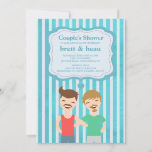 Invitation de douche pour couple gay