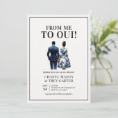 Invitation de douche pour couples afro-américains (Debout devant)