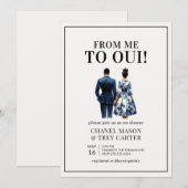 Invitation de douche pour couples afro-américains (Devant / Derrière)