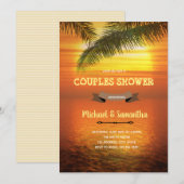 Invitation de douche pour couples au coucher de so (Devant / Derrière)