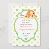 Invitation de douche pour éléphants jumeaux maman (Devant)