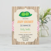 Invitation de douche pour jumelles 2 petits pois d (Debout devant)