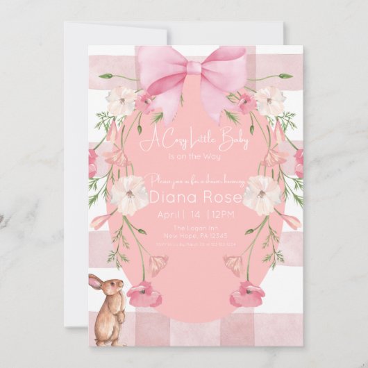 Invitation de douche pour l'arrivée d'un petit béb (Devant)