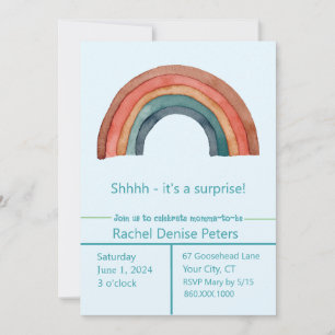Invitation de douche RAINBOW