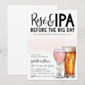 Invitation de douche Rosé et IPA Couple (Devant / Derrière)