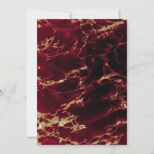 Invitation de douche | Ruby Red Watercolor Geode (Dos)