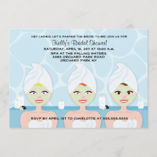 INVITATION DE DOUCHE spa BRIDAL Bleu clair