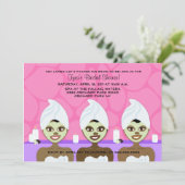 INVITATION DE DOUCHE spa BRIDAL rose & violet (Debout devant)