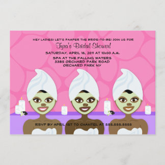 INVITATION DE DOUCHE spa BRIDAL rose & violet
