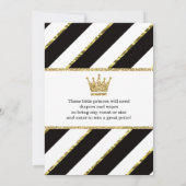 Invitation de douche Twin Little Princes, Parties  (Dos)