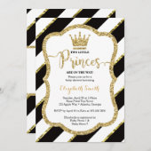 Invitation de douche Twin Little Princes, Parties  (Devant / Derrière)