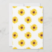 Invitation de douche « Un petit tournesol est en r (Dos)