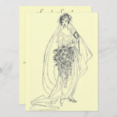 invitation de douche vintage (Devant / Derrière)