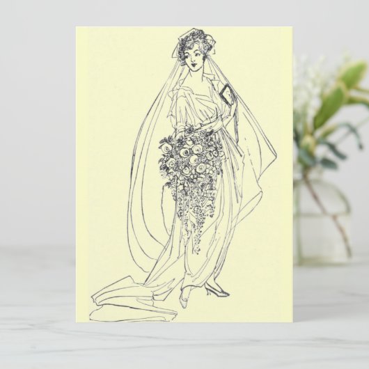 invitation de douche vintage (Debout devant)