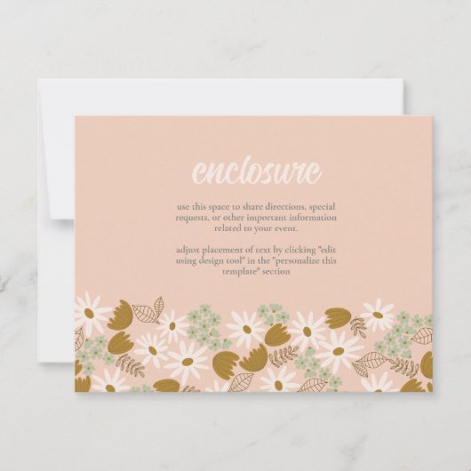 Invitation de douche vintage Florale (Devant)