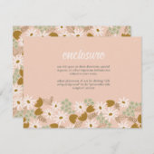 Invitation de douche vintage Florale (Devant / Derrière)