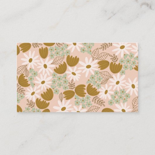 Invitation de douche vintage Florale (Dos)