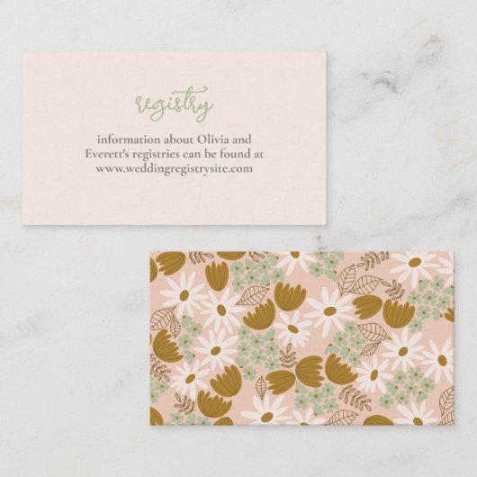 Invitation de douche vintage Florale (Devant / Derrière)