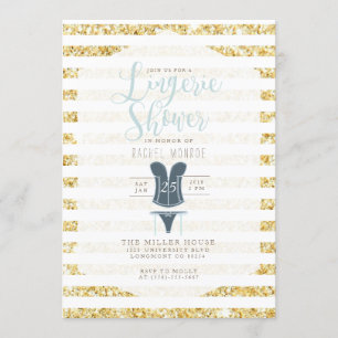 Invitation de douche vintage Lingerie Glam