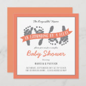 Invitation de douches jumelles en Pêche (Devant / Derrière)