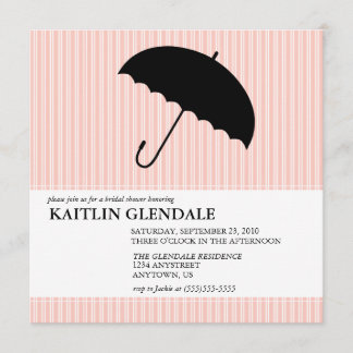 Invitation de douches nuptiales avec parapluie