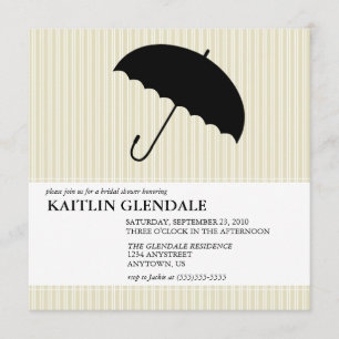 Invitation de douches nuptiales avec parapluie
