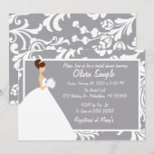 Invitation de douches nuptiales Floral (Devant / Derrière)