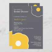 Invitation de douches nuptiales florales modernes  (Devant / Derrière)