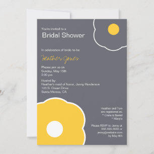 Invitation de douches nuptiales florales modernes