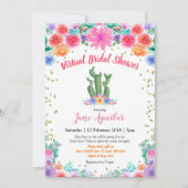 Invitation de douches nuptiales virtuelles de Cact (Devant)