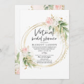 Invitation de douches nuptiales virtuelles Verdure (Devant / Derrière)