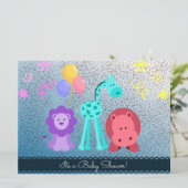 Invitation de douches pour bébés animaux (Debout devant)