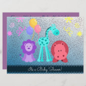 Invitation de douches pour bébés animaux (Devant / Derrière)