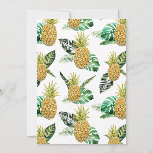 Invitation de douches pour les couples d'ananas (Dos)
