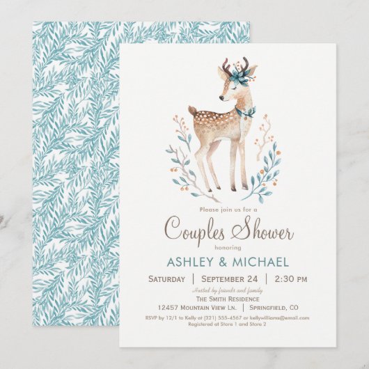 Invitation de douches pour les couples de cerfs de (Devant / Derrière)