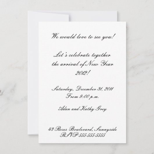 Invitation de dragon (Dos)