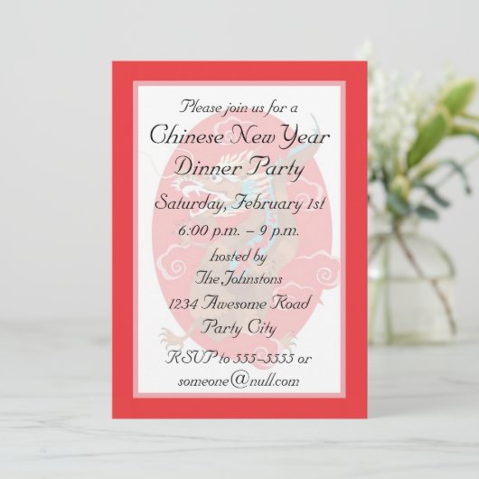 Invitation de dragon chinois (Debout devant)