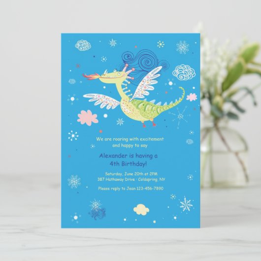 Invitation de dragon volant (Debout devant)