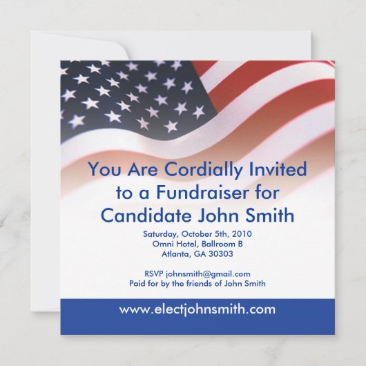 Invitation de drapeau (Devant)