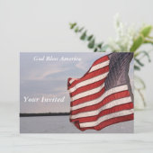 Invitation de drapeau américain (Debout devant)