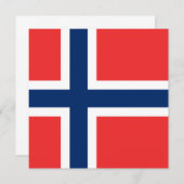 Invitation de drapeau de la Norvège (Devant / Derrière)
